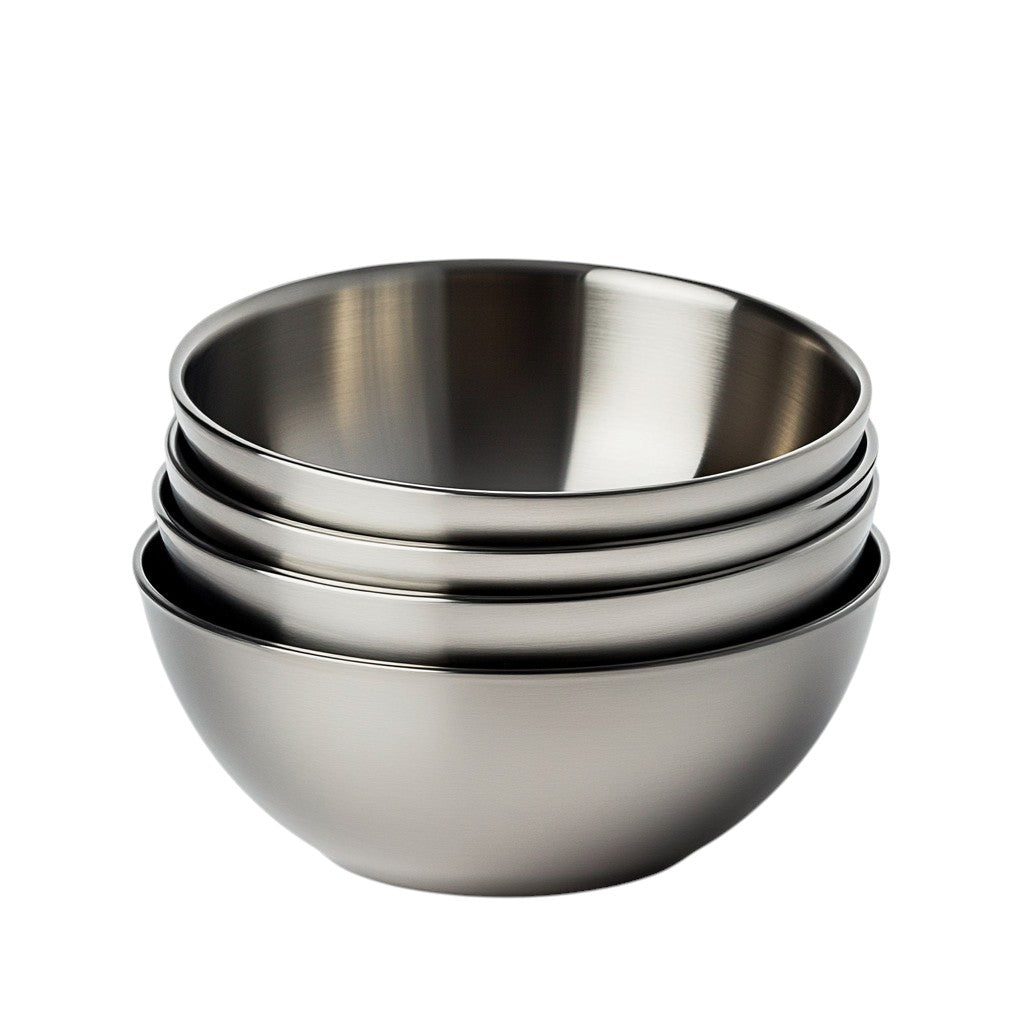 Iconw 5-Piece 304 Stainless Steel Mixing Bowls, Nesting and Stackable Kitchen Set