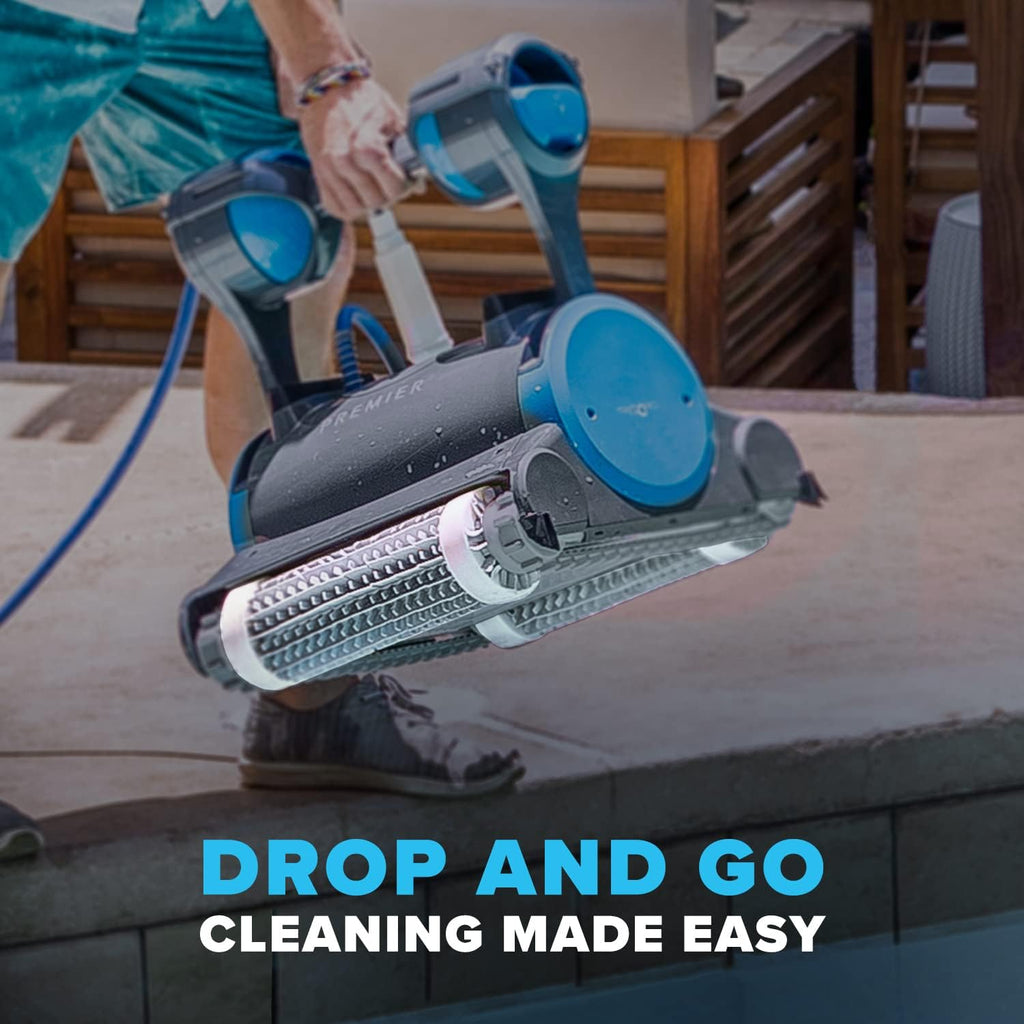 Robotic Pool Cleaner (2024 Model) with Multimedia, Oversized Leaf Bag, Standard & Ultrafine Filters, Weekly Timer, Waterline Cleaning & More — for In-ground Swimming Pools up to 50ft
